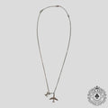 Louis Vuitton AirPlanes Chain Necklace in Silver LV logo unisex