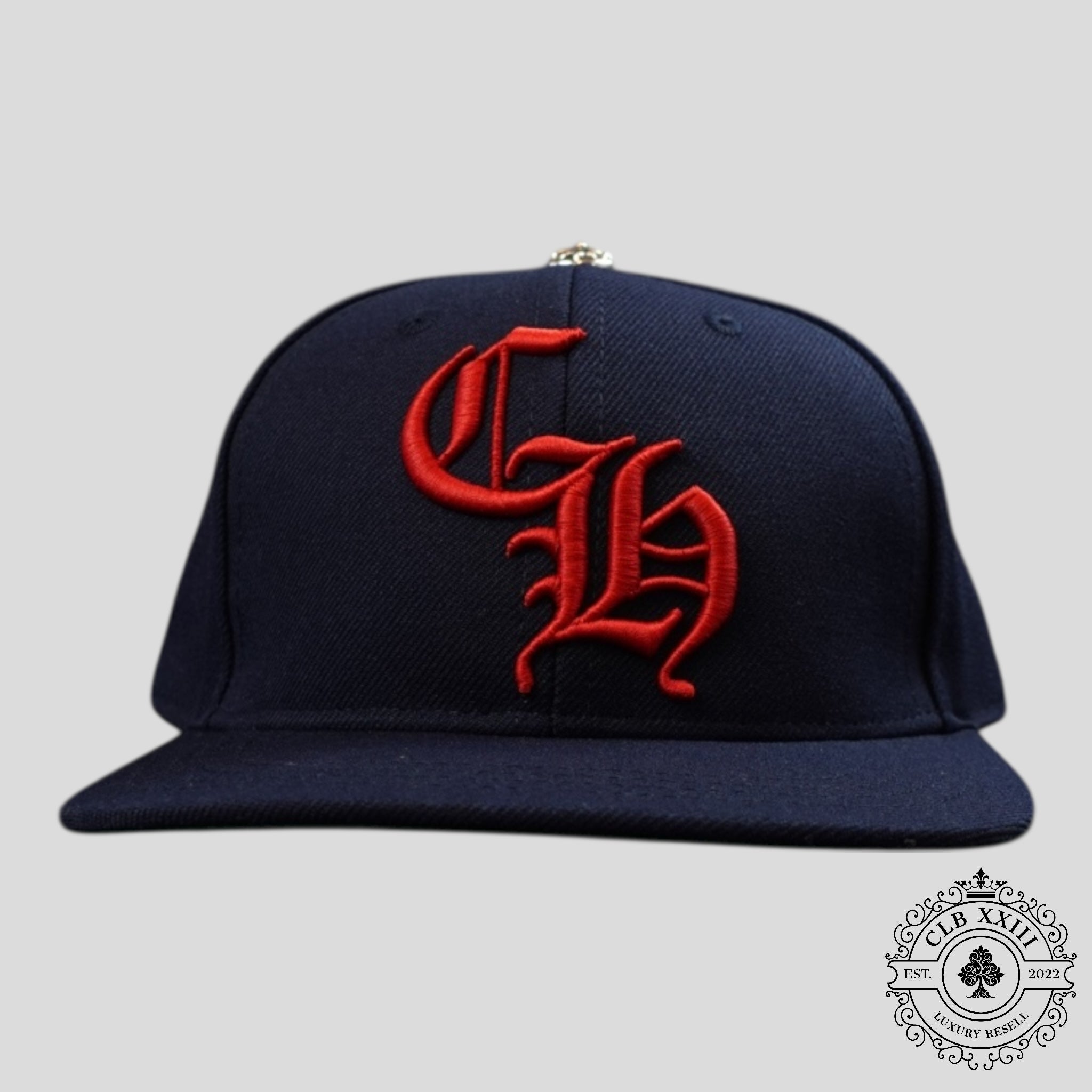 Chrome Hearts CH Embroidered Hat in Navy/Red trucker cap