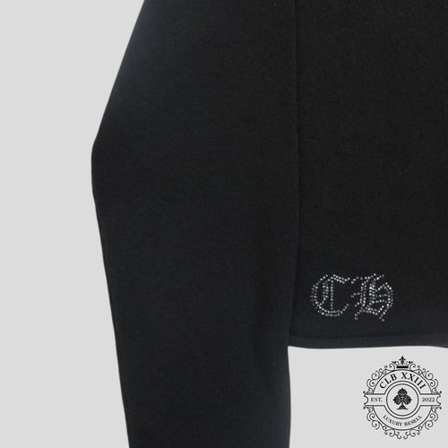 Chrome Hearts Ladies Cashmere Crystal Embellished Sweater S M