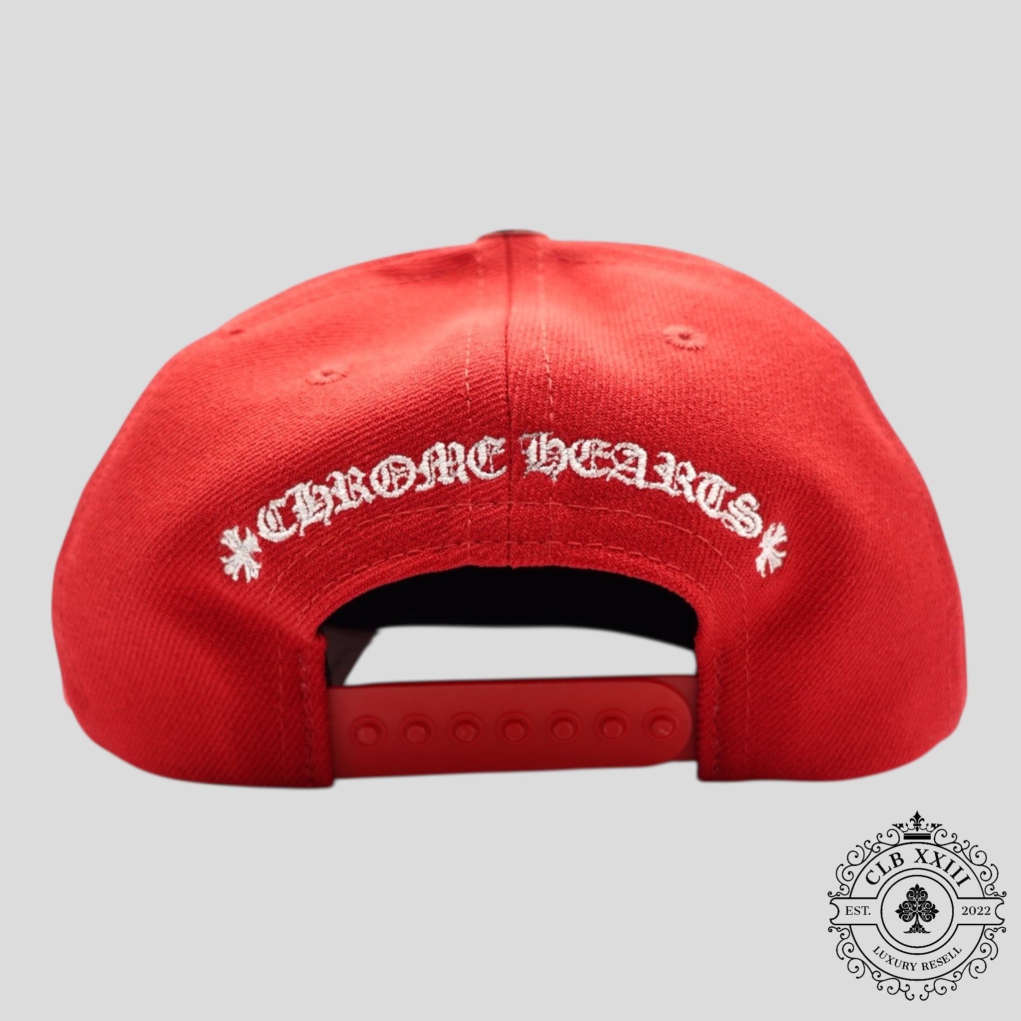 Chrome Hearts CH Embroidered Hat in Red men's cap