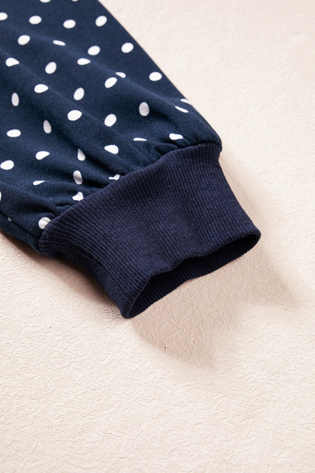 Jane Polka Dot Drawstring Wide Leg Long Sleeve Top Pant Set Outfit