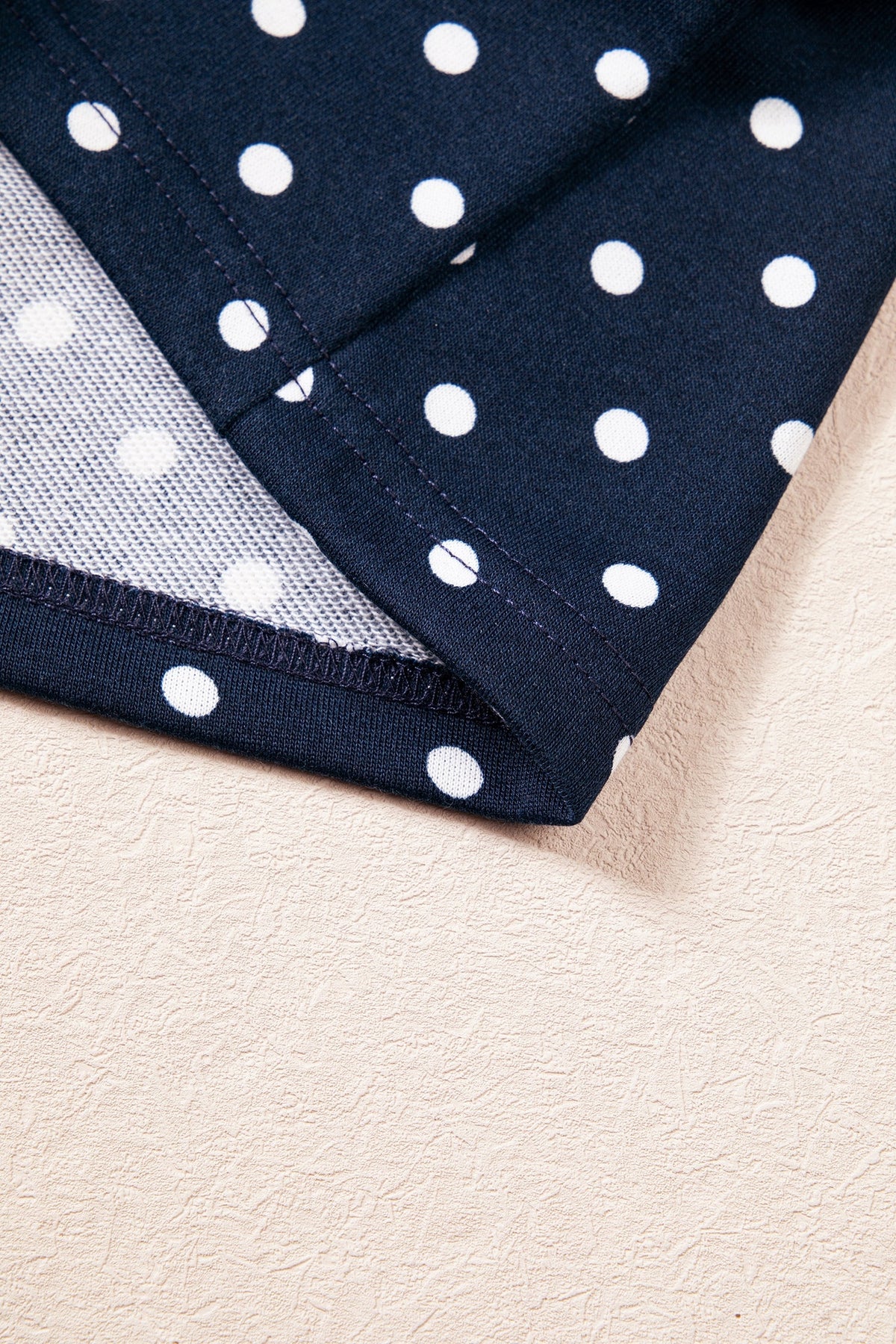 Jane Polka Dot Drawstring Wide Leg Long Sleeve Top Pant Set Outfit