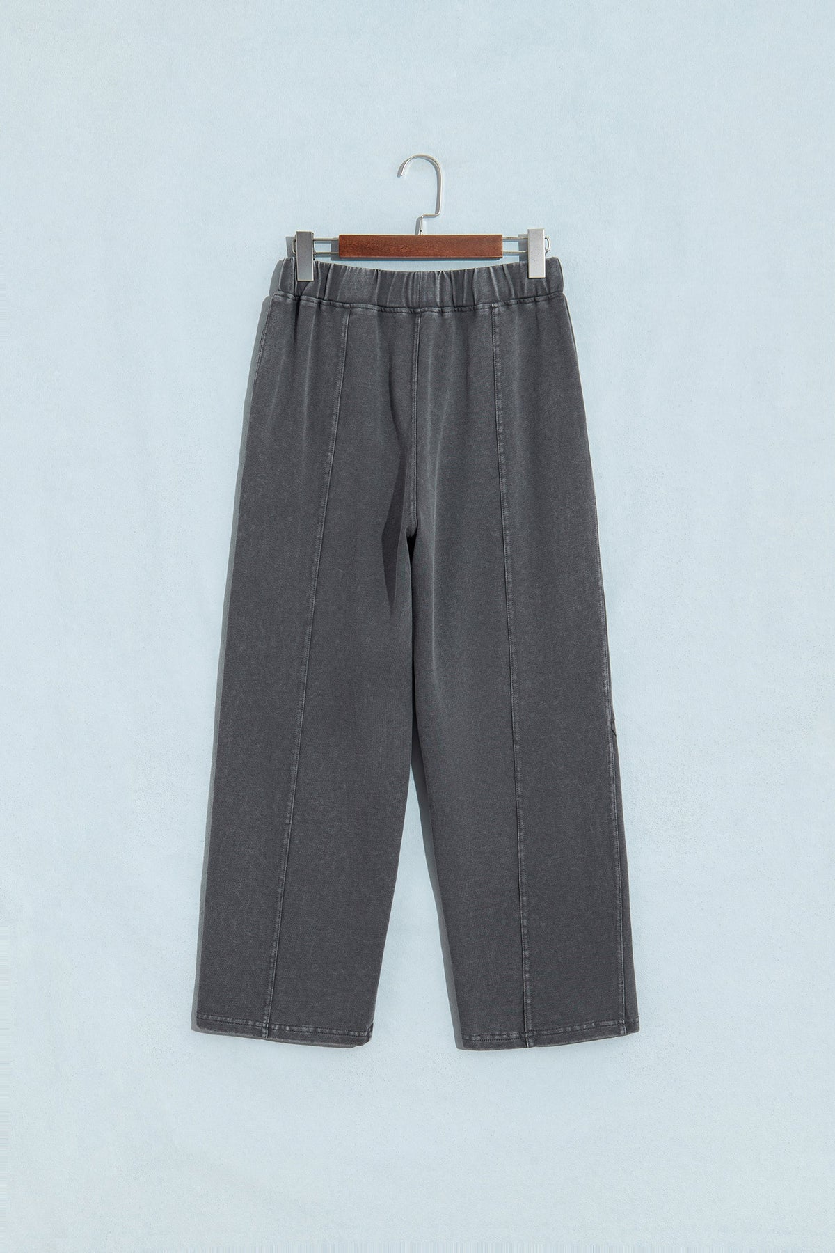 Lola Mineral Wash Seam Detail Elastic Waist Barrel Pants Indie Ladies