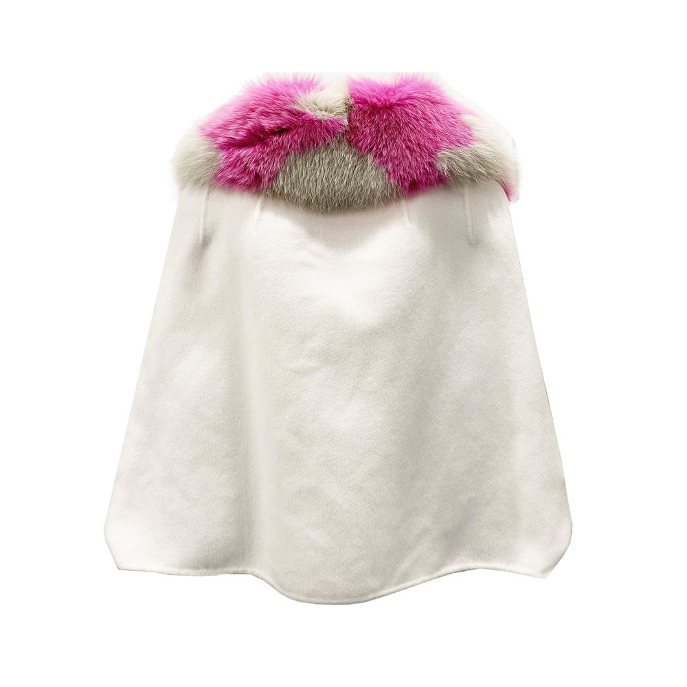 Fendi Fur Collar Cashmere Cape Jacket coat blazer short