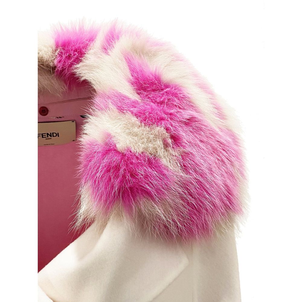 Fendi Fur Collar Cashmere Cape Jacket coat blazer short