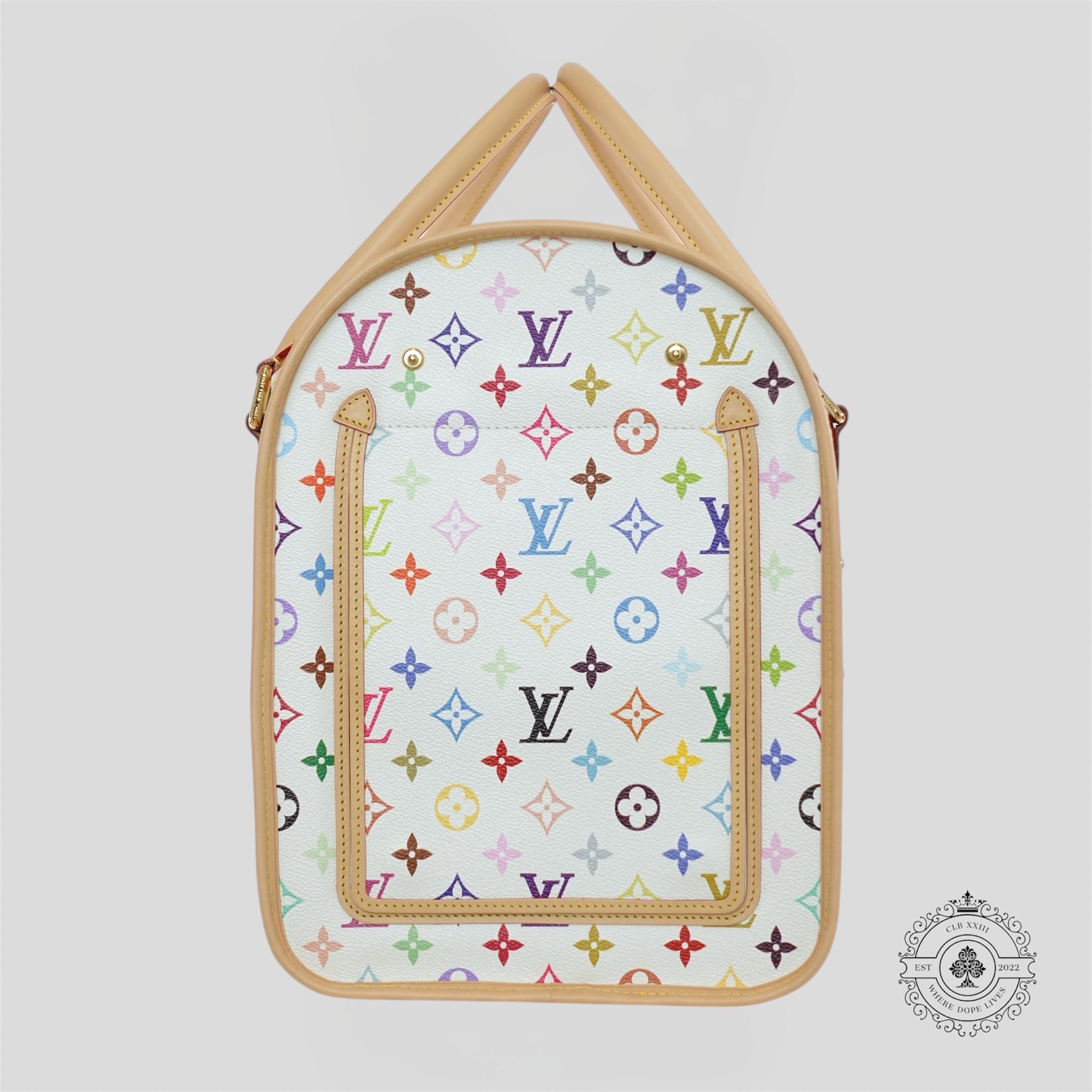 Louis Vuitton x Takashi Murakami Dog Pet Bag carrier in White New LV