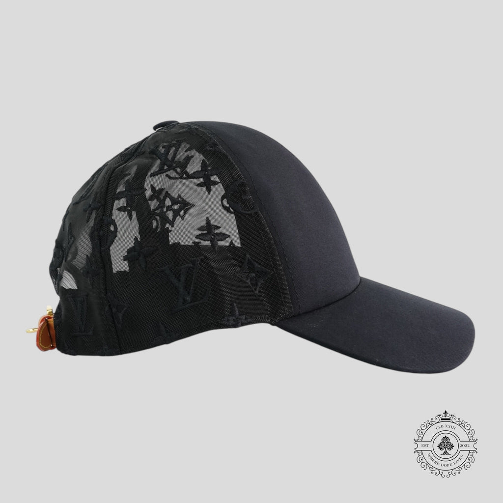 Louis Vuitton Monogram Mesh Baseball Cap in Black LV men's unisex
