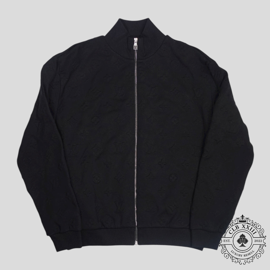 Louis Vuitton Embossed Monogram Tracktop zip up jacket in Black XL men's