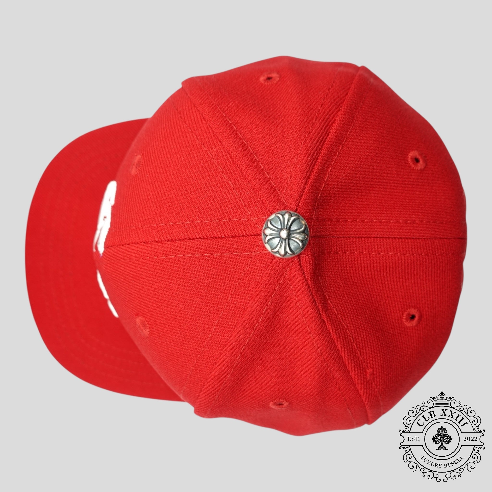 Chrome Hearts CH Embroidered Hat in Red men's cap