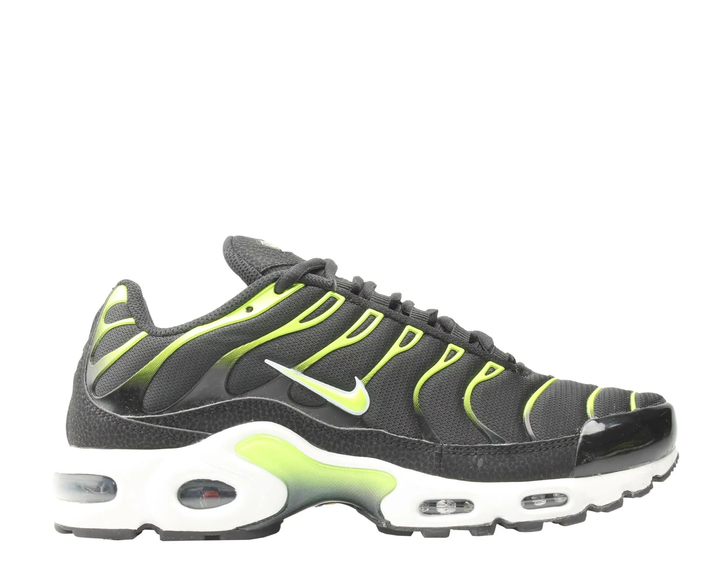 Nike Air Max Plus Men's Running Sneakers Black/Volt-White-Platinum Tint