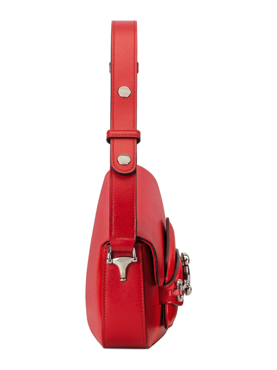 Gucci ladies red Shoulder Bag Horsebit 1955" Small Size leather purse