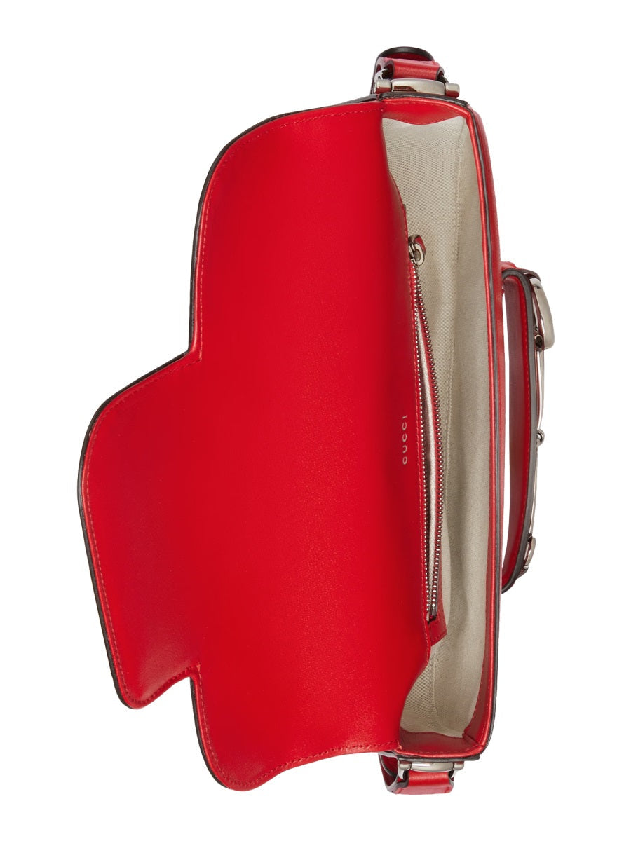 Gucci ladies red Shoulder Bag Horsebit 1955" Small Size leather purse