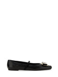 Ferragamo ladies Dancer "Zina" flats shoes slippers lamb leather black