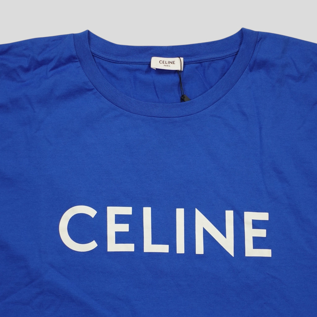 Celine Homme Logo Tee in Blue royal men's unisex shirt XXL 2XL
