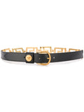Versace Ladies Belt With Greek Key Buckle logo black