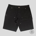 Chrome Hearts 13 Cross Patch Carpenter Shorts in Black cotton & leather 38