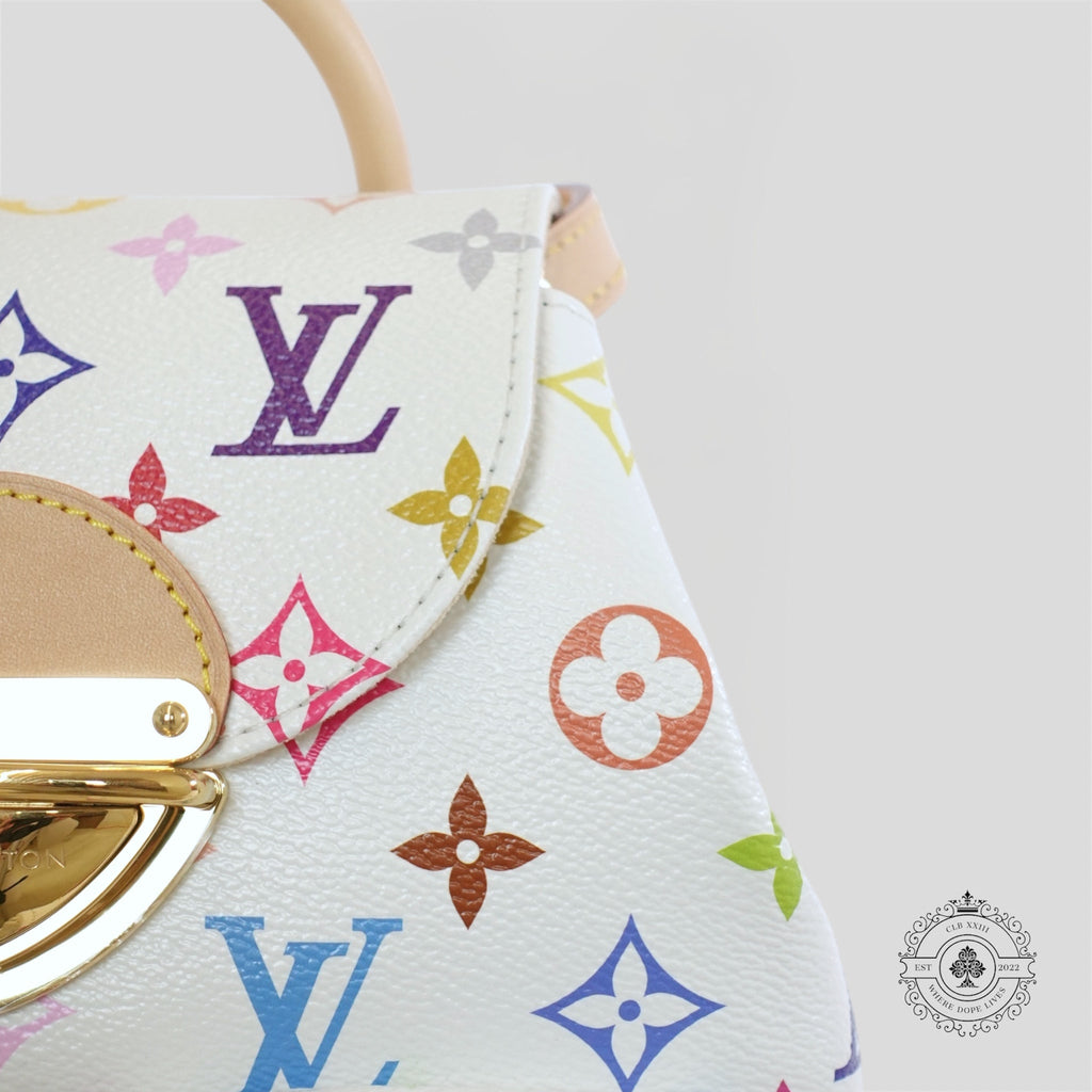 Louis Vuitton x Takashi Murakami Venice Bag in White handbag purse