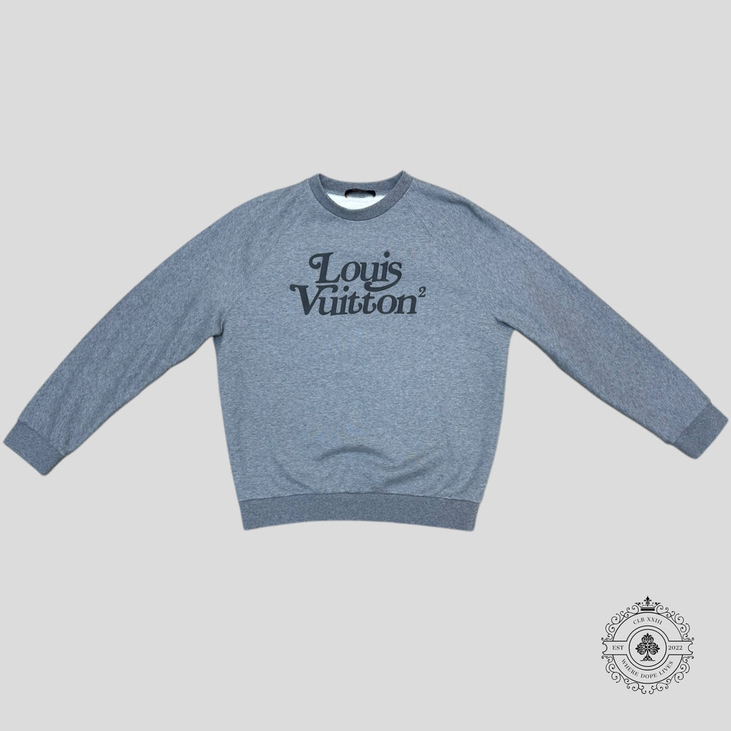 Louis Vuitton Nigo Squared LV Crewneck in Grey sweatshirt men's unisex XL
