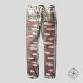 Who Decides War Flocked Scripture Denim Men's Unisex