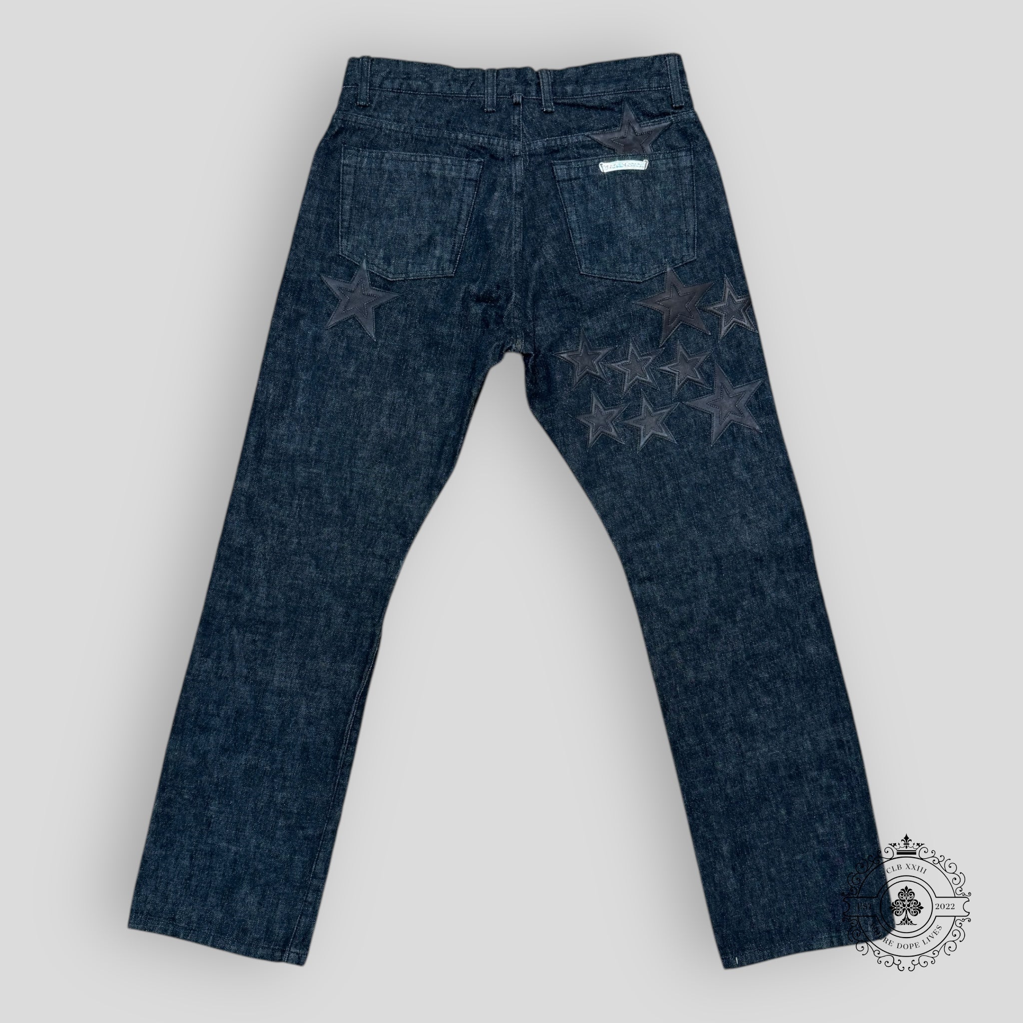 Chrome Hearts Star Patch Denim Jeans in Black 34 .925 Sterling hardware men's