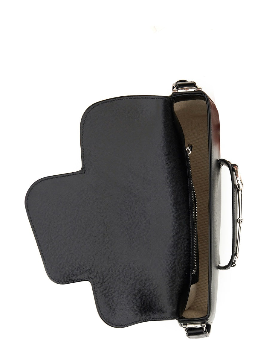 Gucci ladies Shoulder Bag Horsebit 1955" Small Size black