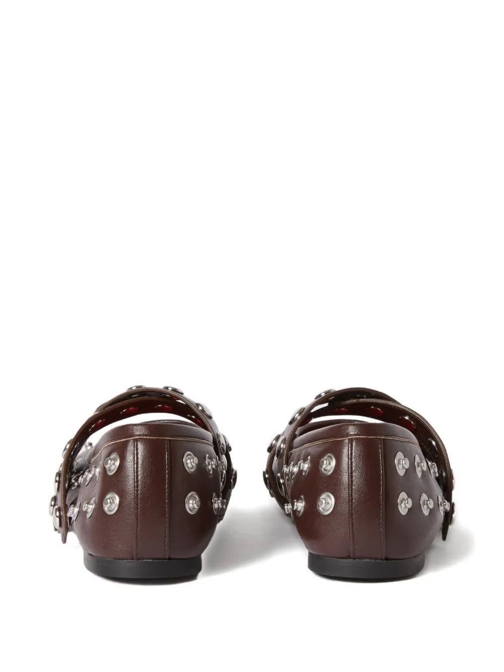 Stella Mccartney ladies Ryder Popper Ballerinas slippers shoes flats brown studded