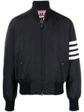 Thom Browne Men's Bomber Jacket With 4-Stripe Detail dark navy