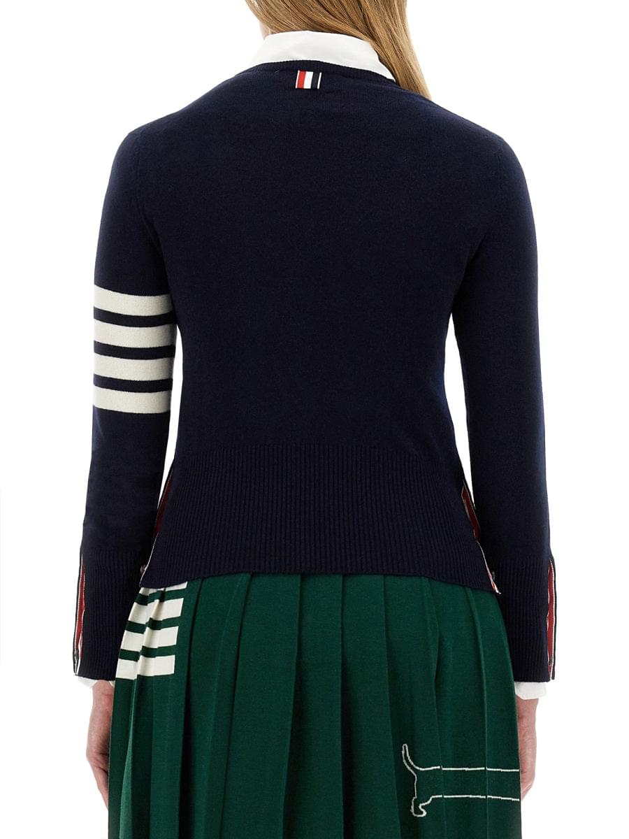 Thom Browne Ladies 4Bar Shirt Top sweater Cashmere Navy