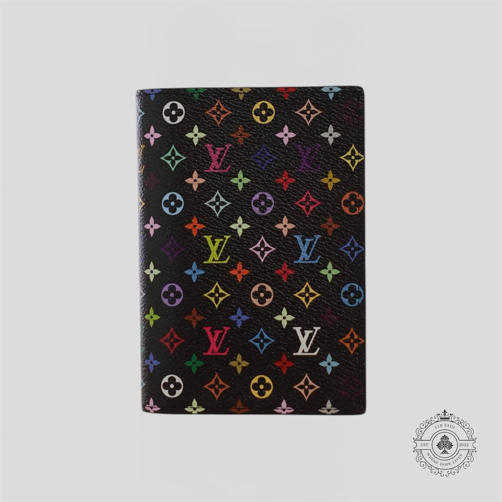 Louis Vuitton x Takashi Murakami Passport Cover unisex black multi