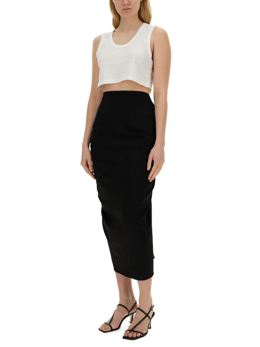 Dries Van Noten ladies Skirt With Drape black dressy