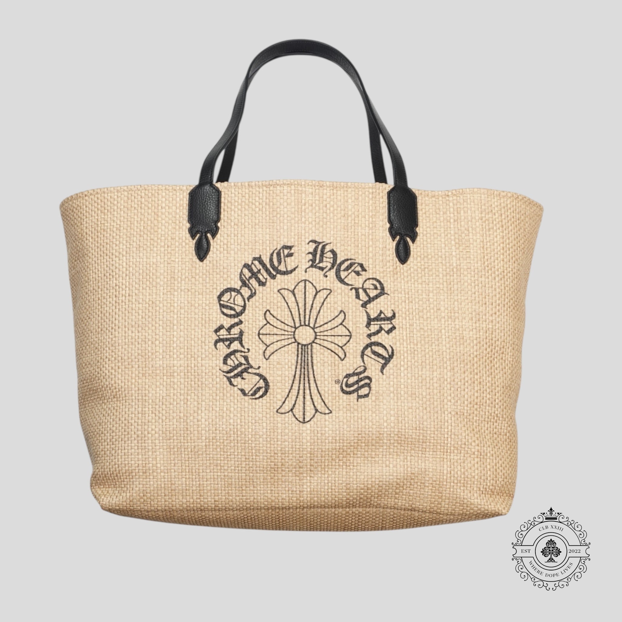 Chrome Hearts Beach Tote Bag straw logo purse travel