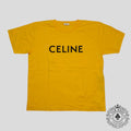Celine Homme Logo Tee in Yellow men's shirt XL