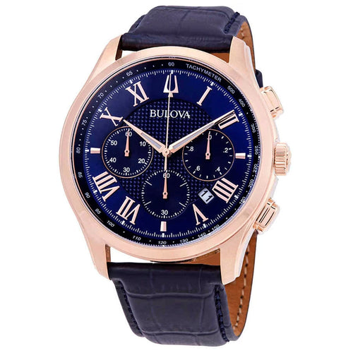 Bulova Men's Wilton watch navy Men's  water resistant