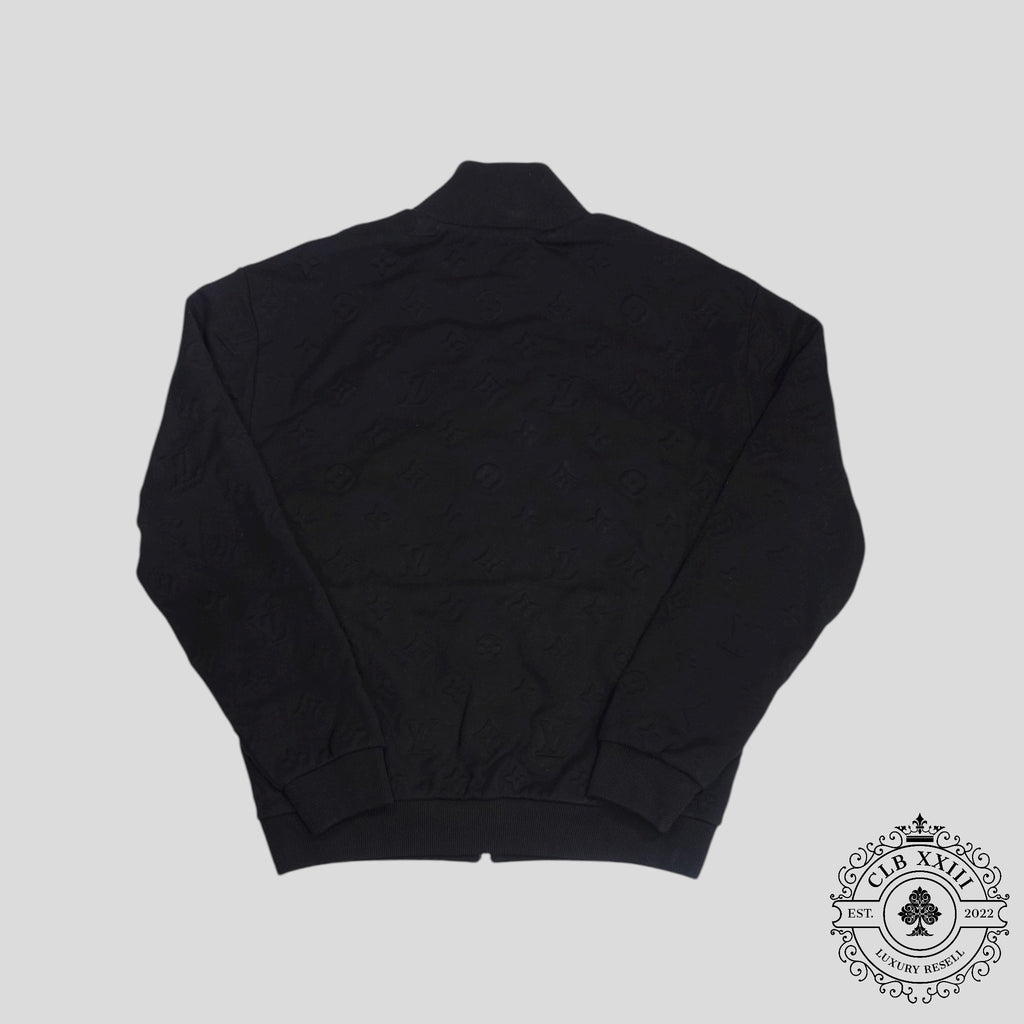 Louis Vuitton Embossed Monogram Tracktop zip up jacket in Black XL men's