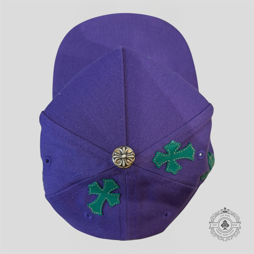 Chrome Hearts Cross Patch Hat in Purple/Green Cap Baseball trucker