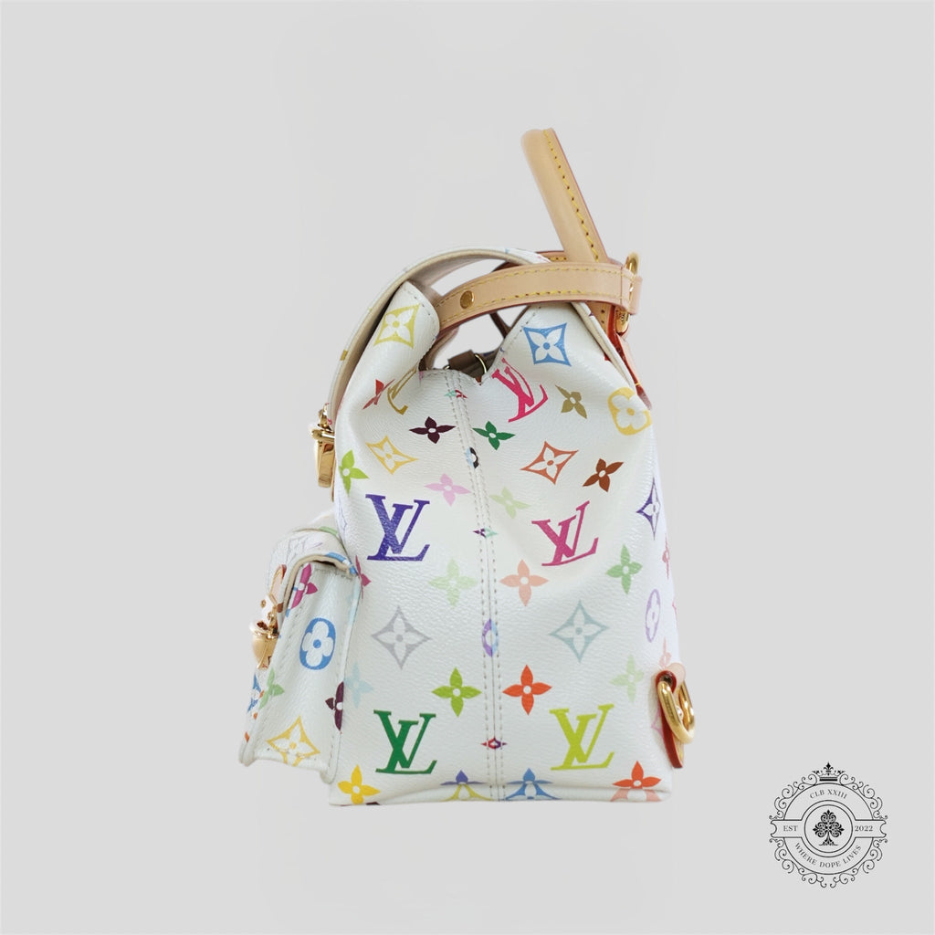 Louis Vuitton x Takashi Murakami Venice Bag in White handbag purse
