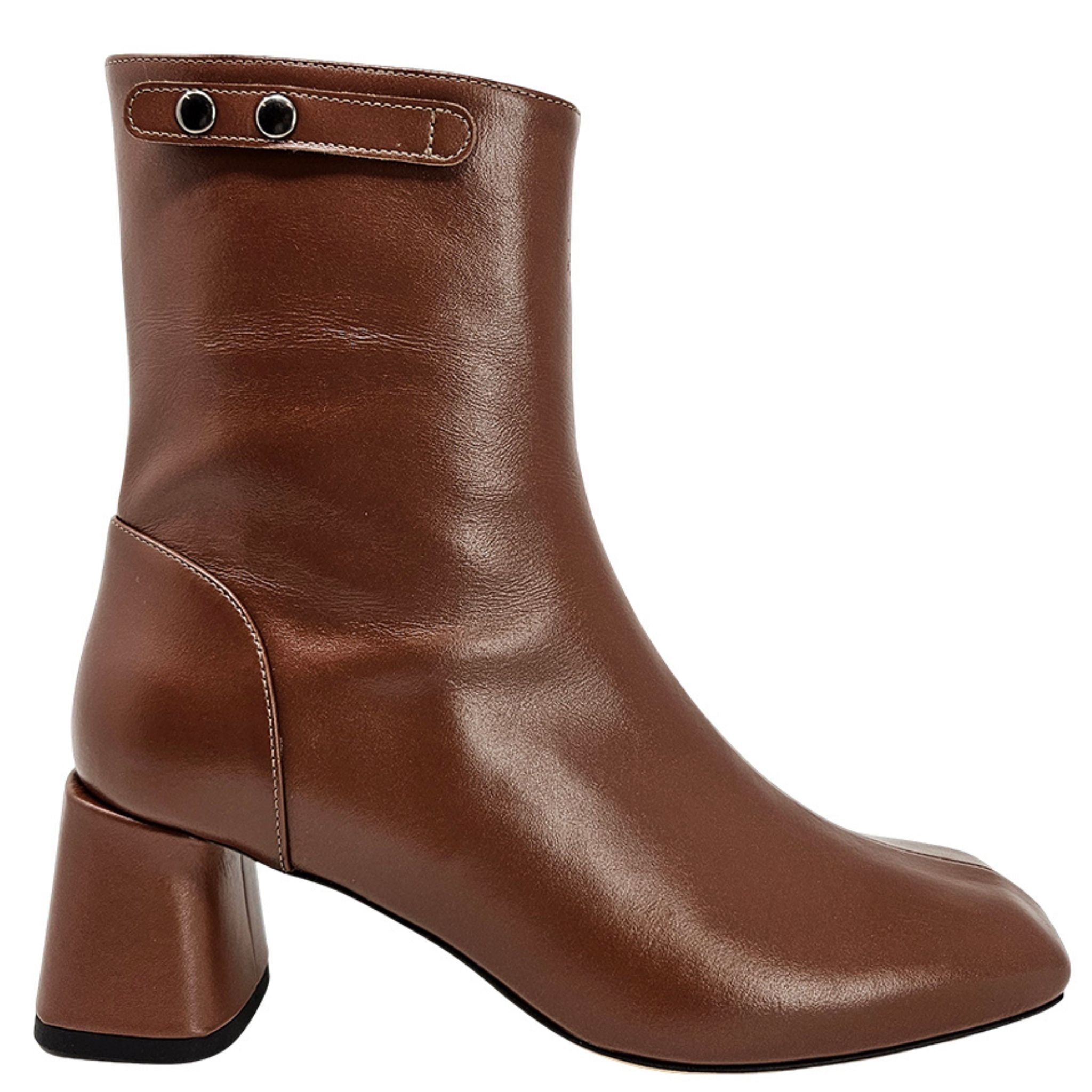The Keli Chocolate Ankle Boot leather ladies Madison Maison