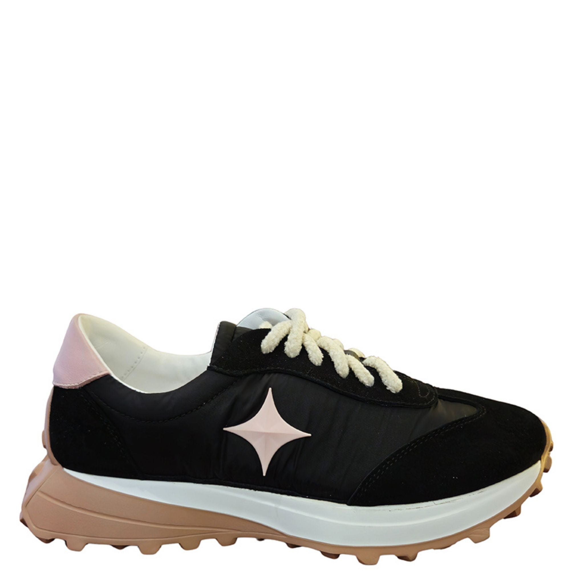 Black Star Jogger Sneaker tennis shoes Madison Maison leather pink
