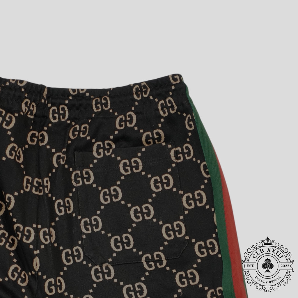 Gucci GG Jacquard Track Pants in Black/Brown XXL 2XL men's unisex