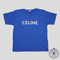 Celine Homme Logo Tee in Blue royal men's unisex shirt XXL 2XL