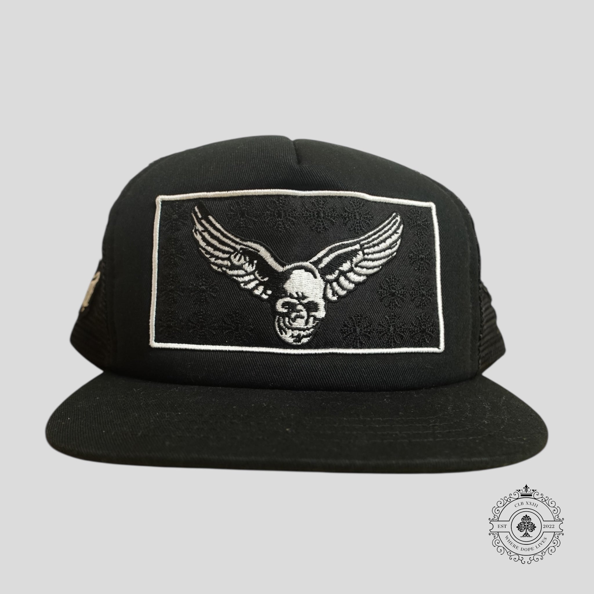 Chrome Hearts Foti Harris X Aerosmith Patch Hat in Black Cap