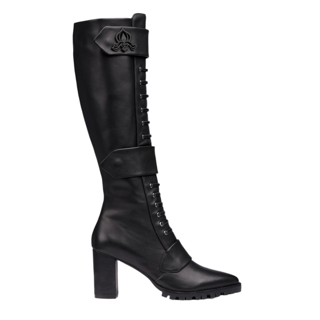 Michaela V Aspen Marta Black Boots tall knee high