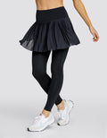 ALLEGRO hi-rise SKIRTED LEGGING - Black Onyx Spin-it ladies sassy black