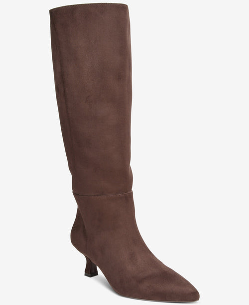 Alice Boots Brown tall knee wide calf plus size Vaila large sizes
