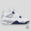 Air Jordan 4 Retro Midnight Navy white gray sneaker shoe