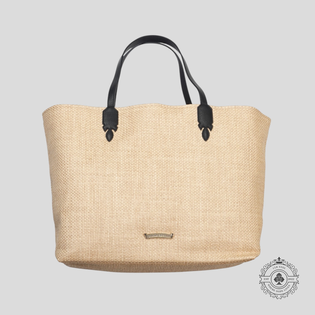 Chrome Hearts Beach Tote Bag straw logo purse travel