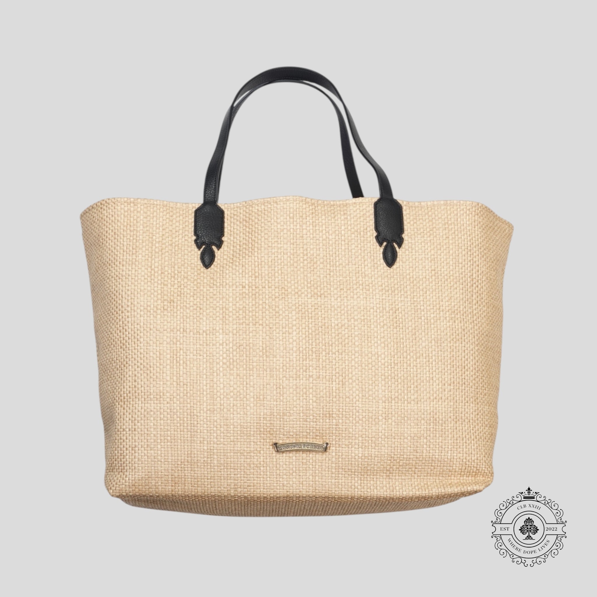 Chrome Hearts Beach Tote Bag straw logo purse travel