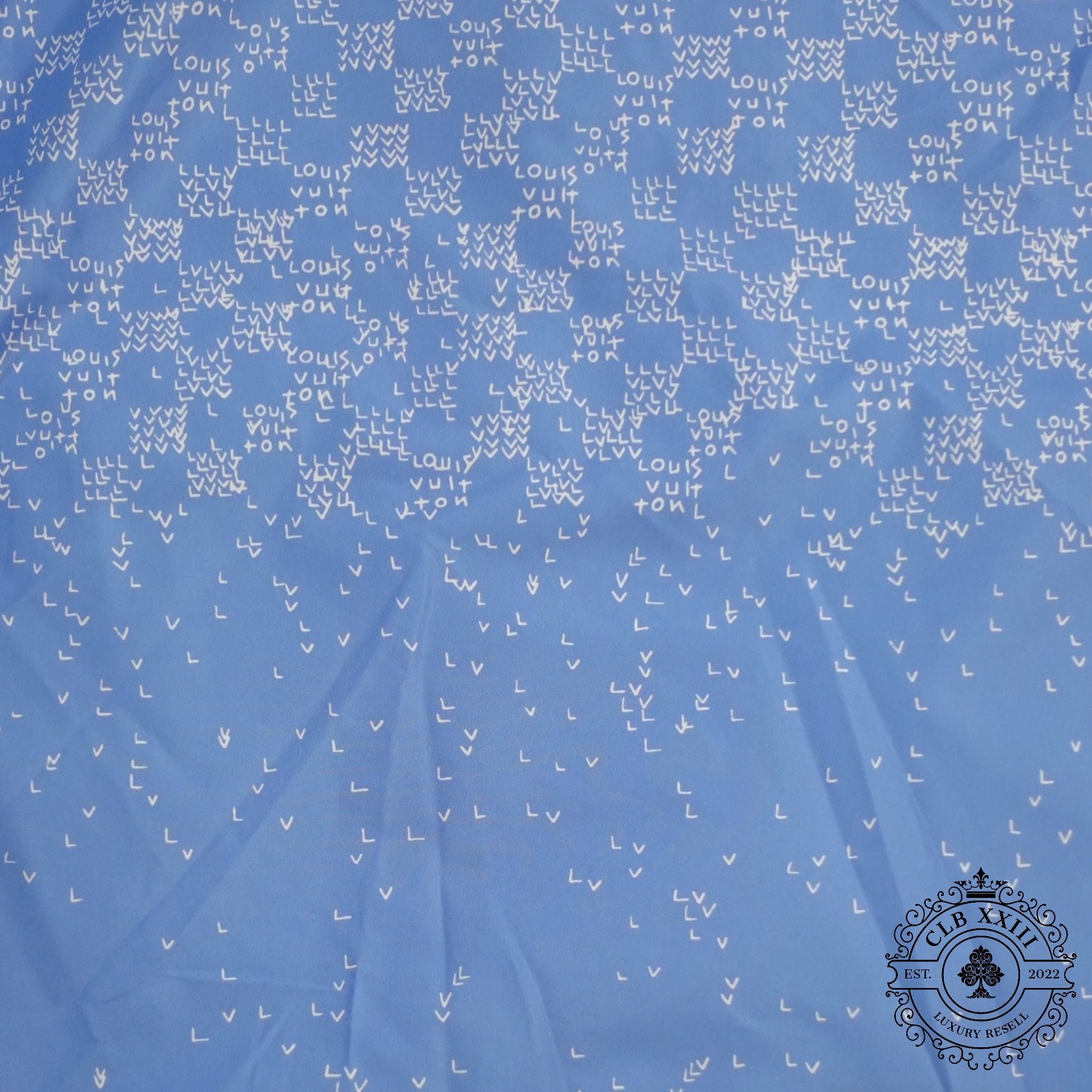 Louis Vuitton Damier Spread Windbreaker in Sky Blue zip men's unisex 52 men's