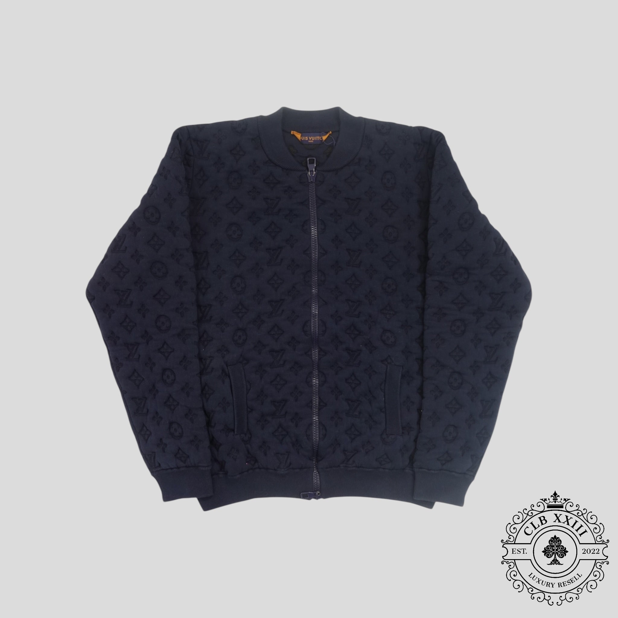 Louis Vuitton Monogram Bomber in Navy Blue men's coat jacket men's XXL 2XL