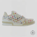 Louis Vuitton X Takashi Murakami LV Trainer Sneaker in White shoes 8,10 unisex